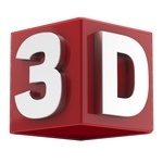 The Word 3D in 3D [PNG - 1024x1024] - SVG, PNG, AI, EPS Vectors